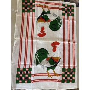 Tea Towel - Chickens/ Rooster ~17 x 22" Set Of 5 100% Cotton‎